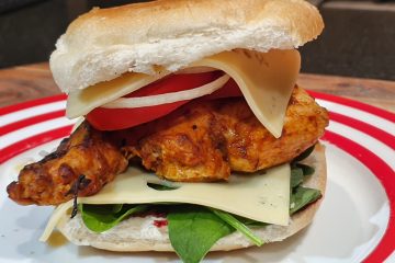 Roasted Smoked Paprika Chicken Burger with Balsamic Beetroot Relish