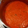 roasted tomato and garlic sugo in a pot