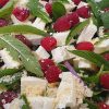 Walnut & Feta Salad with a Raspberry Vinaigrette in a bowl